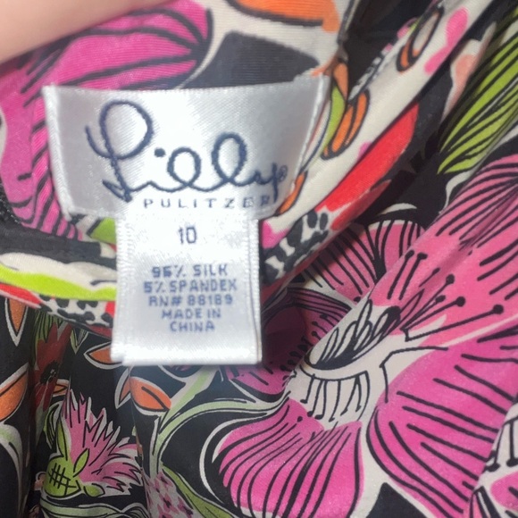 Vintage Silk Lilly Pulitzer Hawaiian Style Halter Dress - Picture 3 of 3